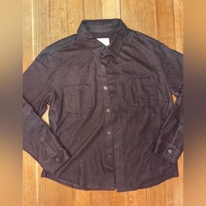 Goodfellows Men’s Knit Button Down Shirt in Brown